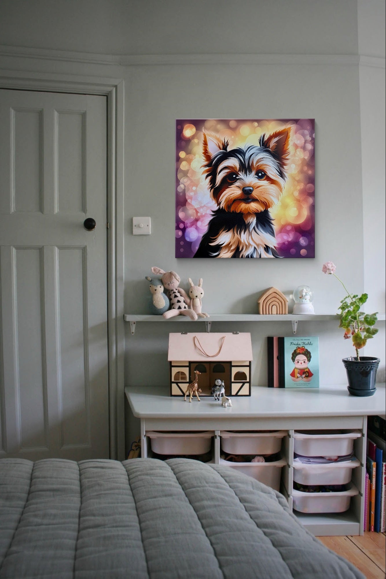 Brand New Whimsical Yorkshire Terrier Print art.