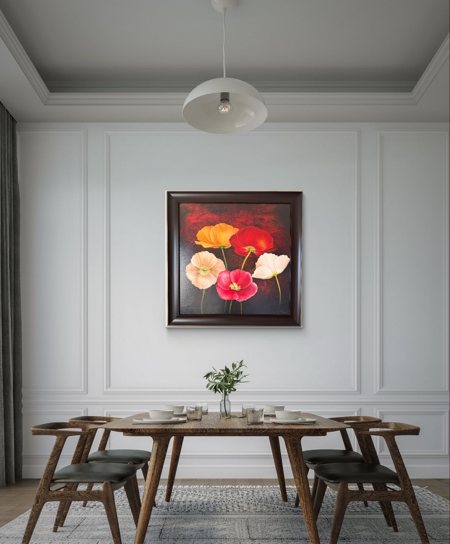 Bold colourful Poppy Flower Canvas Painting Canvas Wall Art Home Decor Canvas Mural