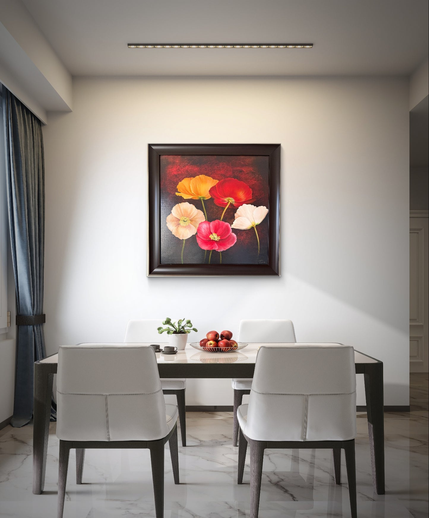 Bold colourful Poppy Flower Canvas Painting Canvas Wall Art Home Decor Canvas Mural