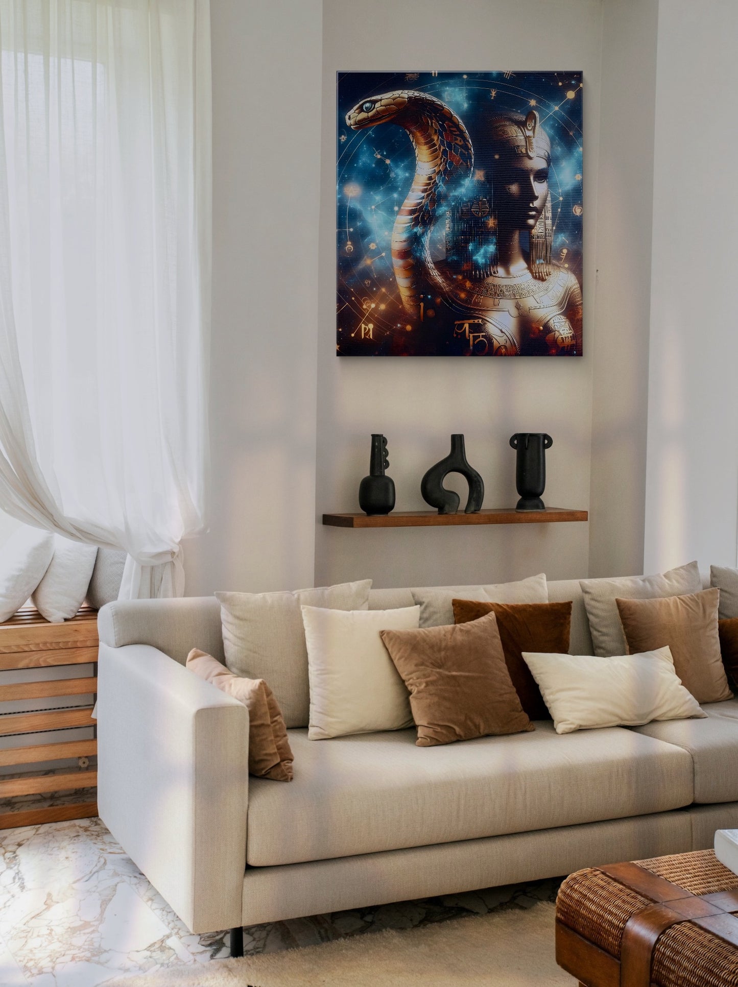 A modern wall art, full of fantasy and spiritual symbolism