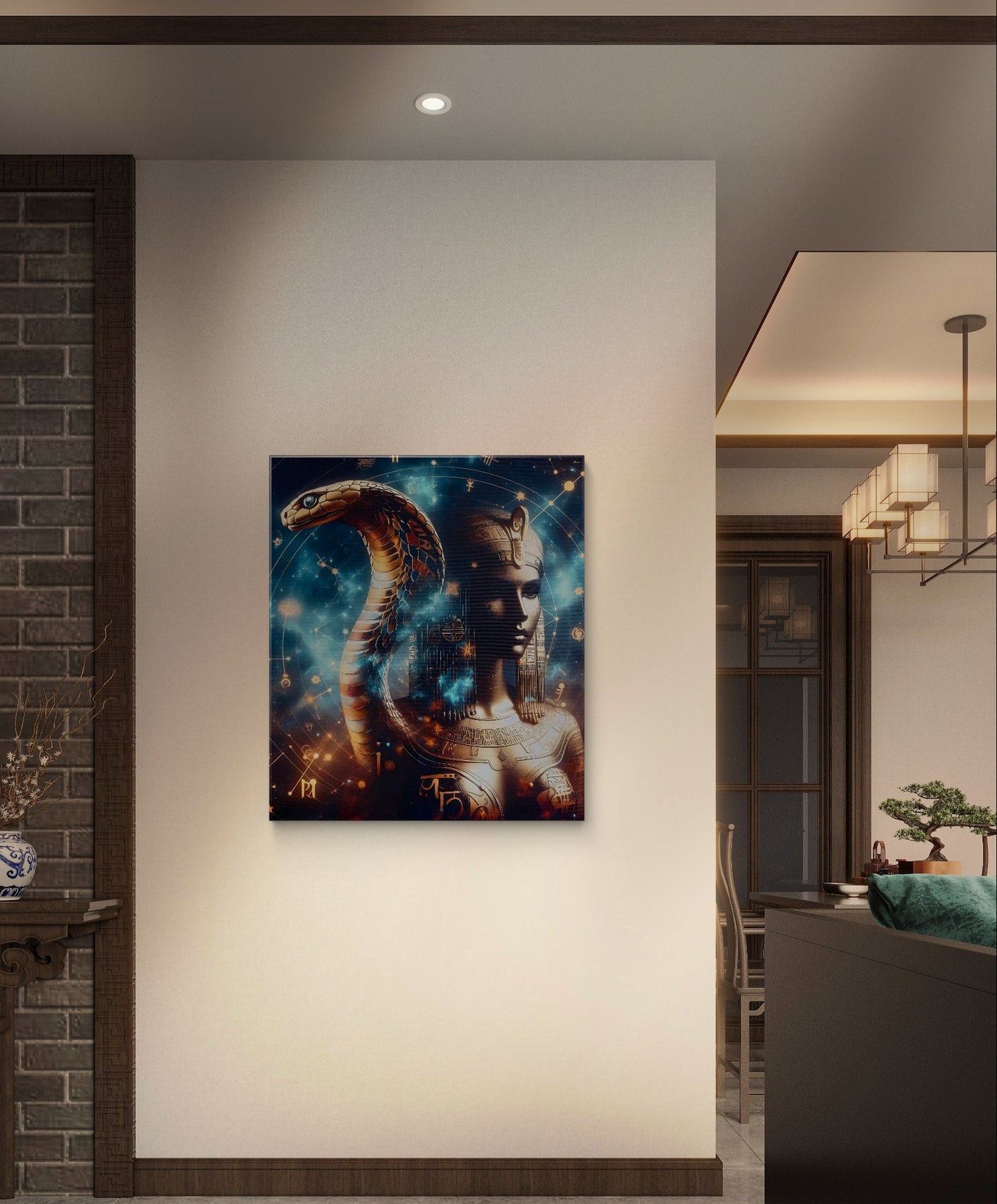 A modern wall art, full of fantasy and spiritual symbolism