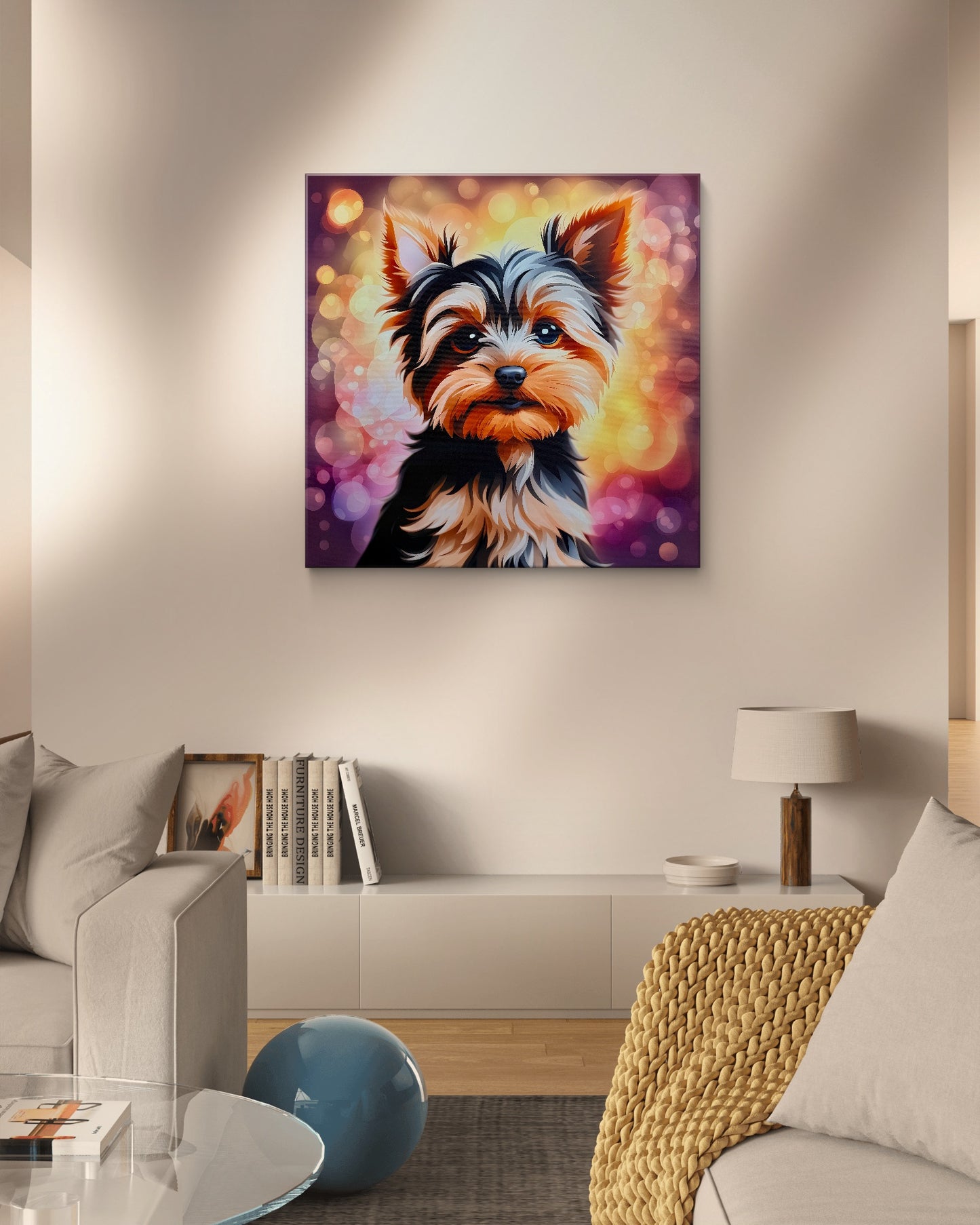 Brand New Whimsical Yorkshire Terrier Print art.