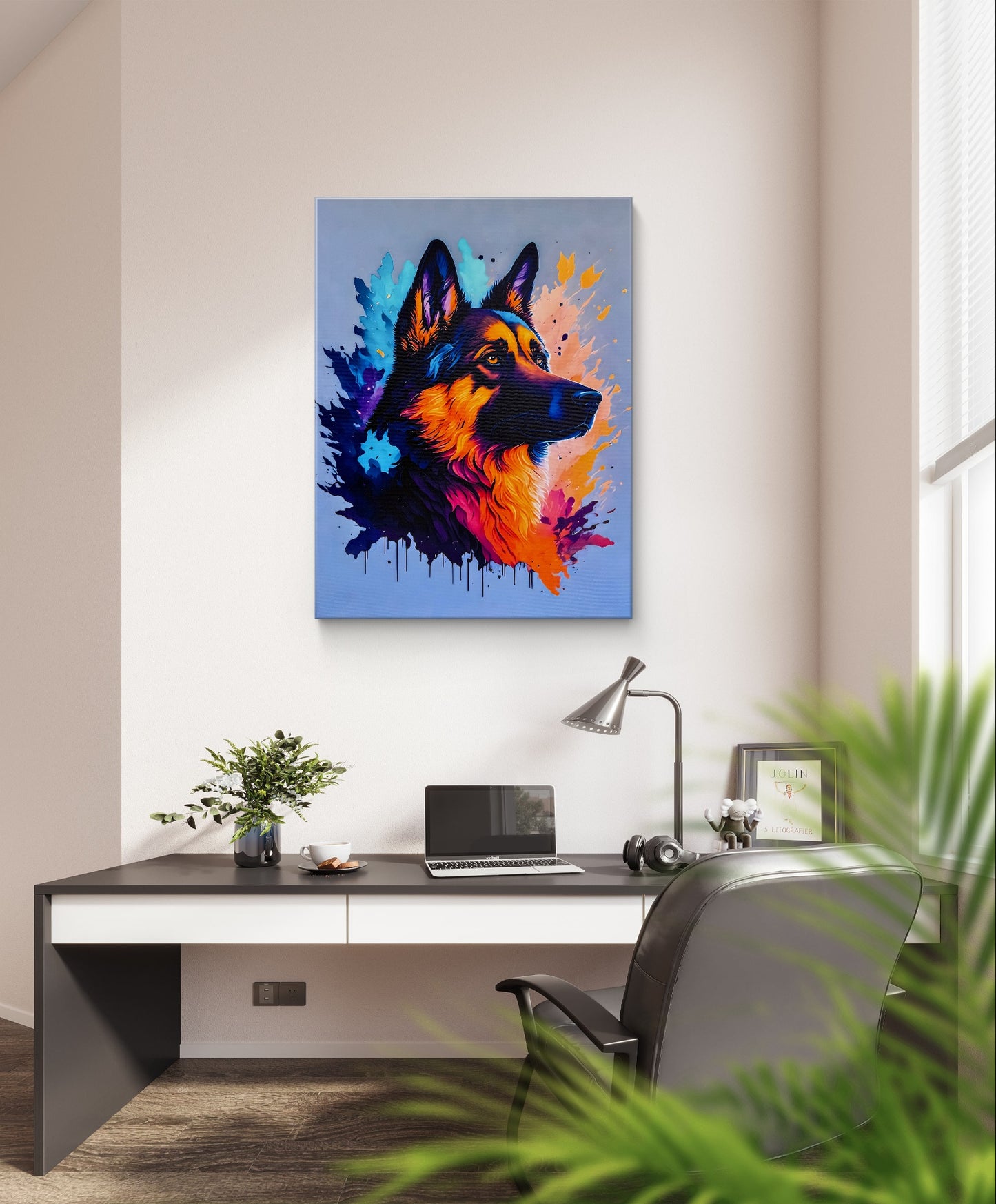 A Brand New wall arts prints of german shepherd.