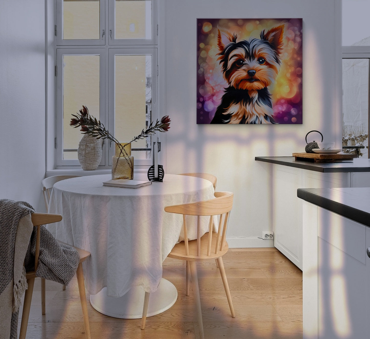 Brand New Whimsical Yorkshire Terrier Print art.