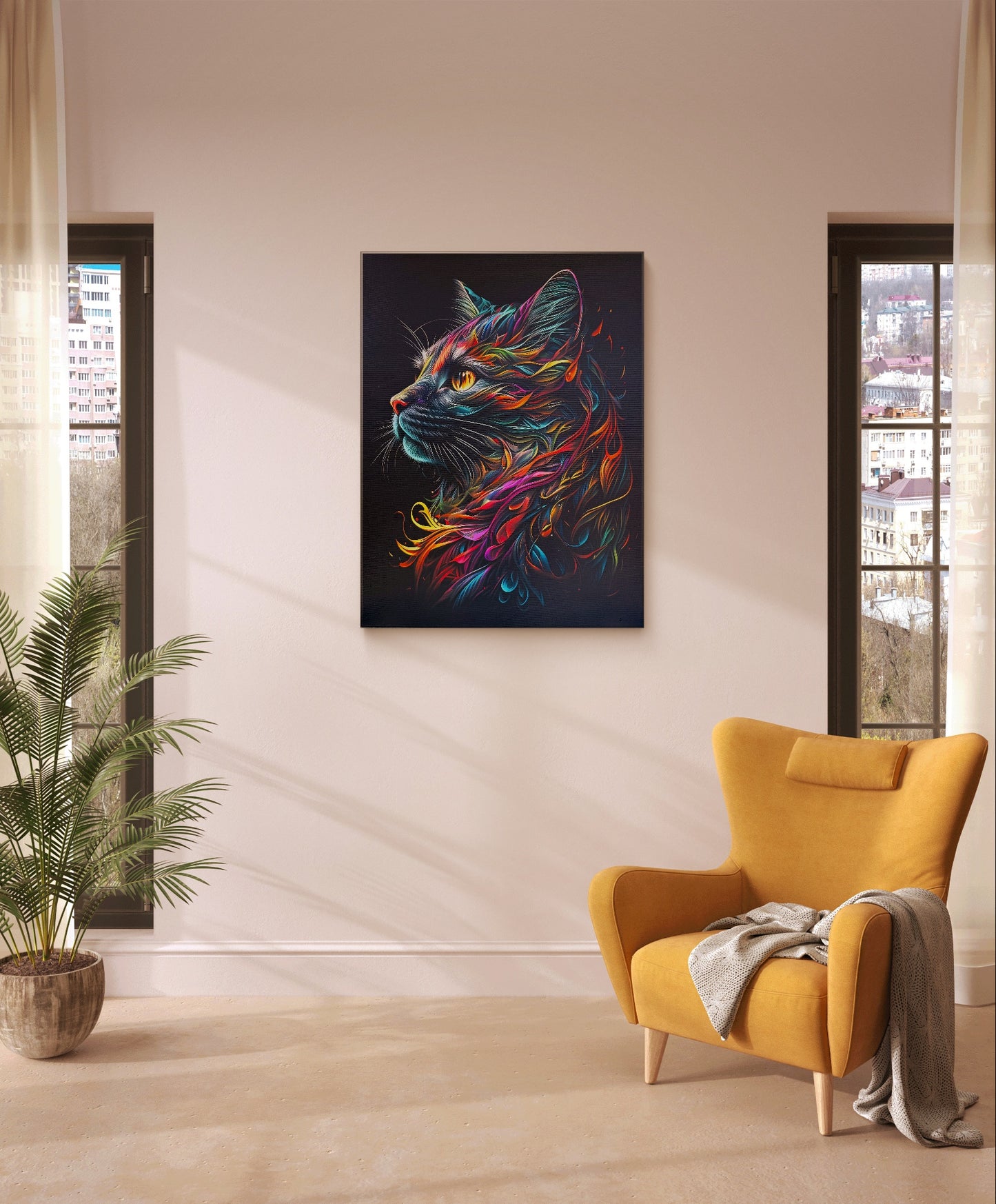 A visually arresting work that evokes both wonder and contemplation