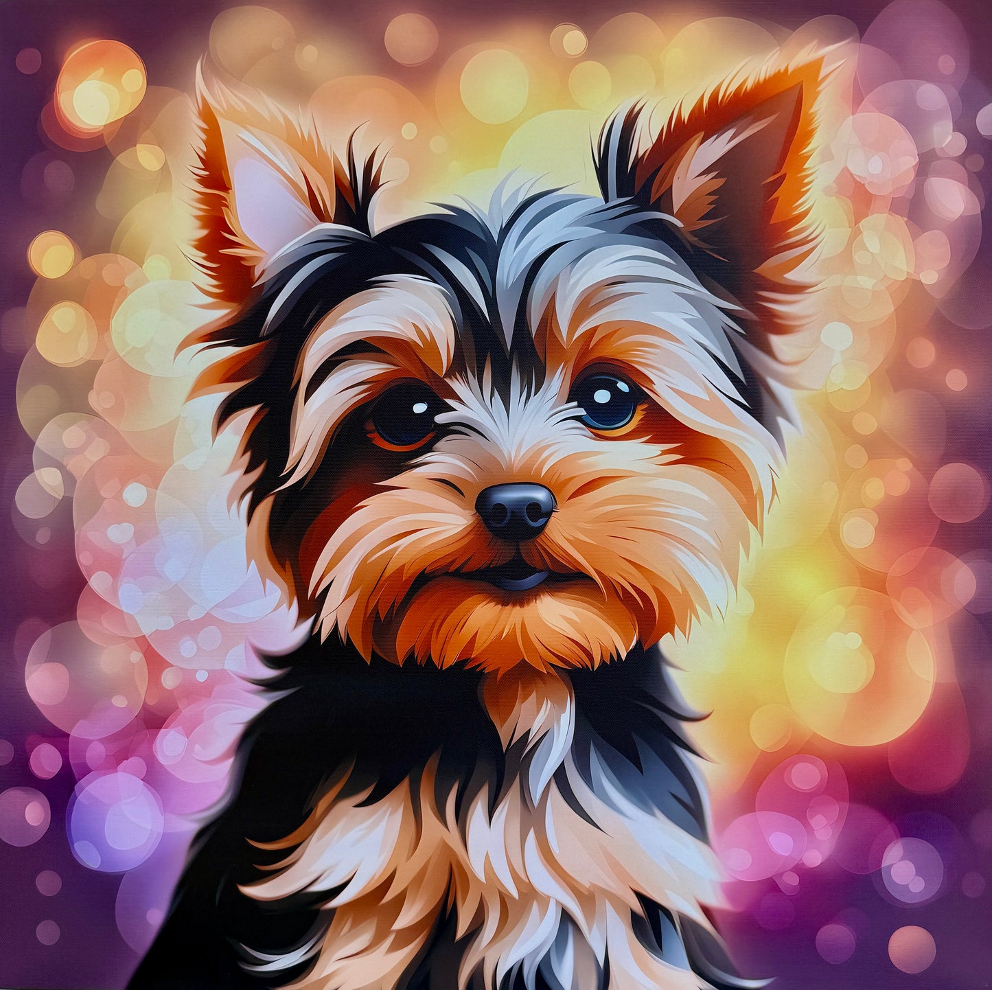 Brand New Whimsical Yorkshire Terrier Print art.