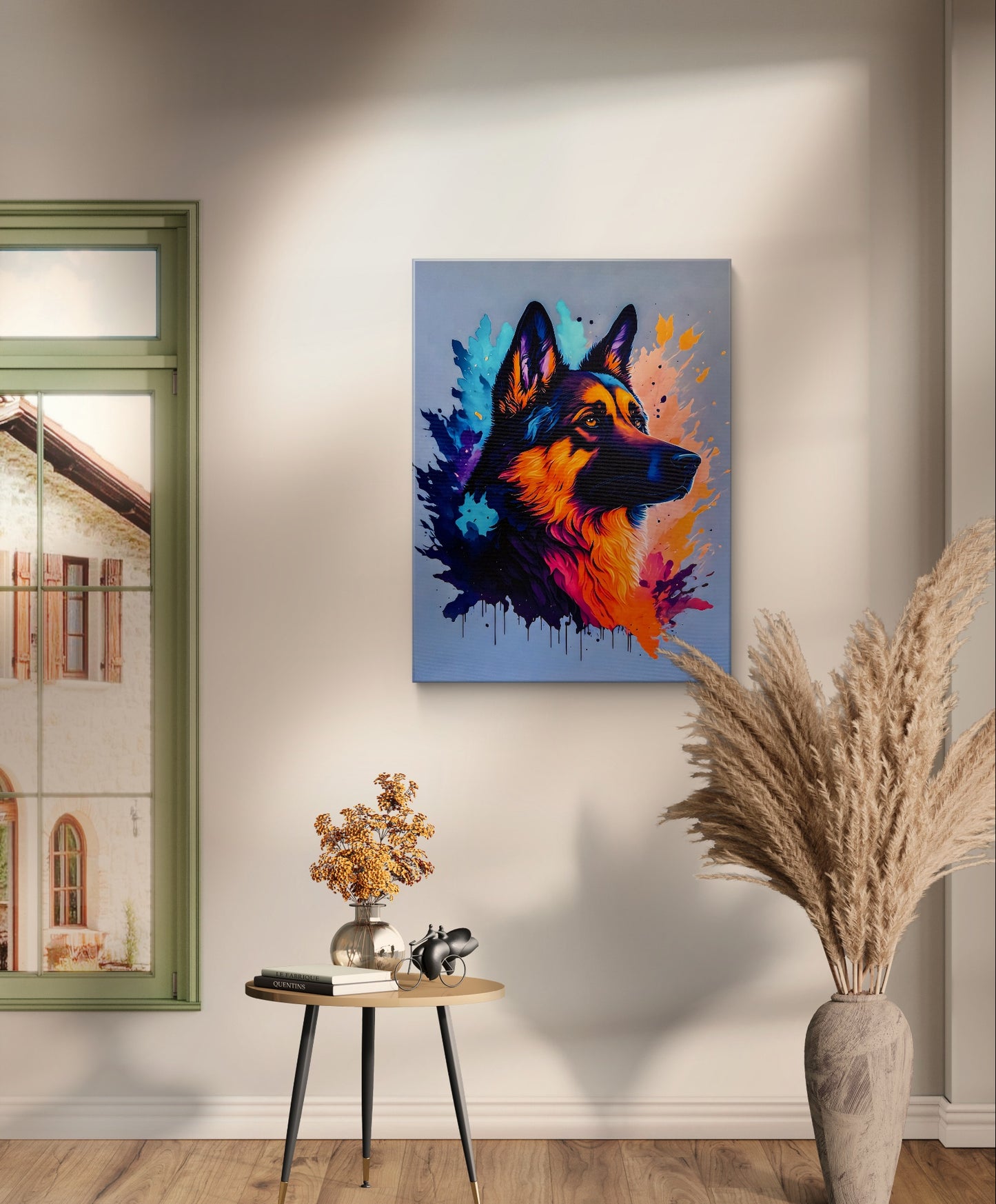 A Brand New wall arts prints of german shepherd.