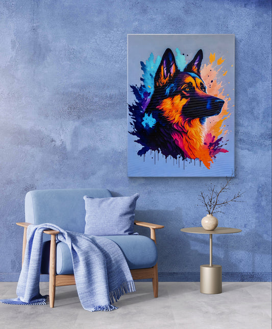 A Brand New wall arts prints of german shepherd.