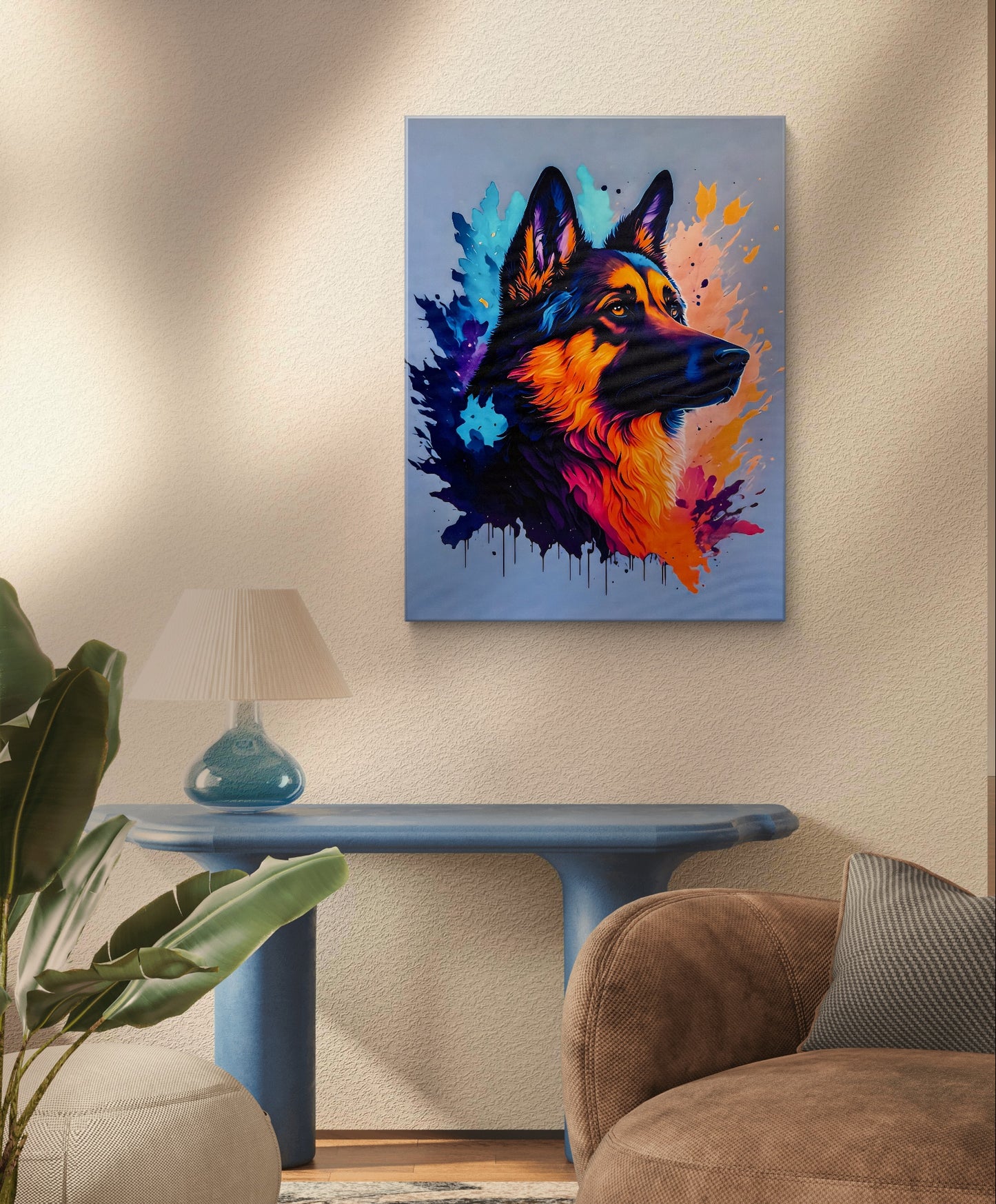 A Brand New wall arts prints of german shepherd.