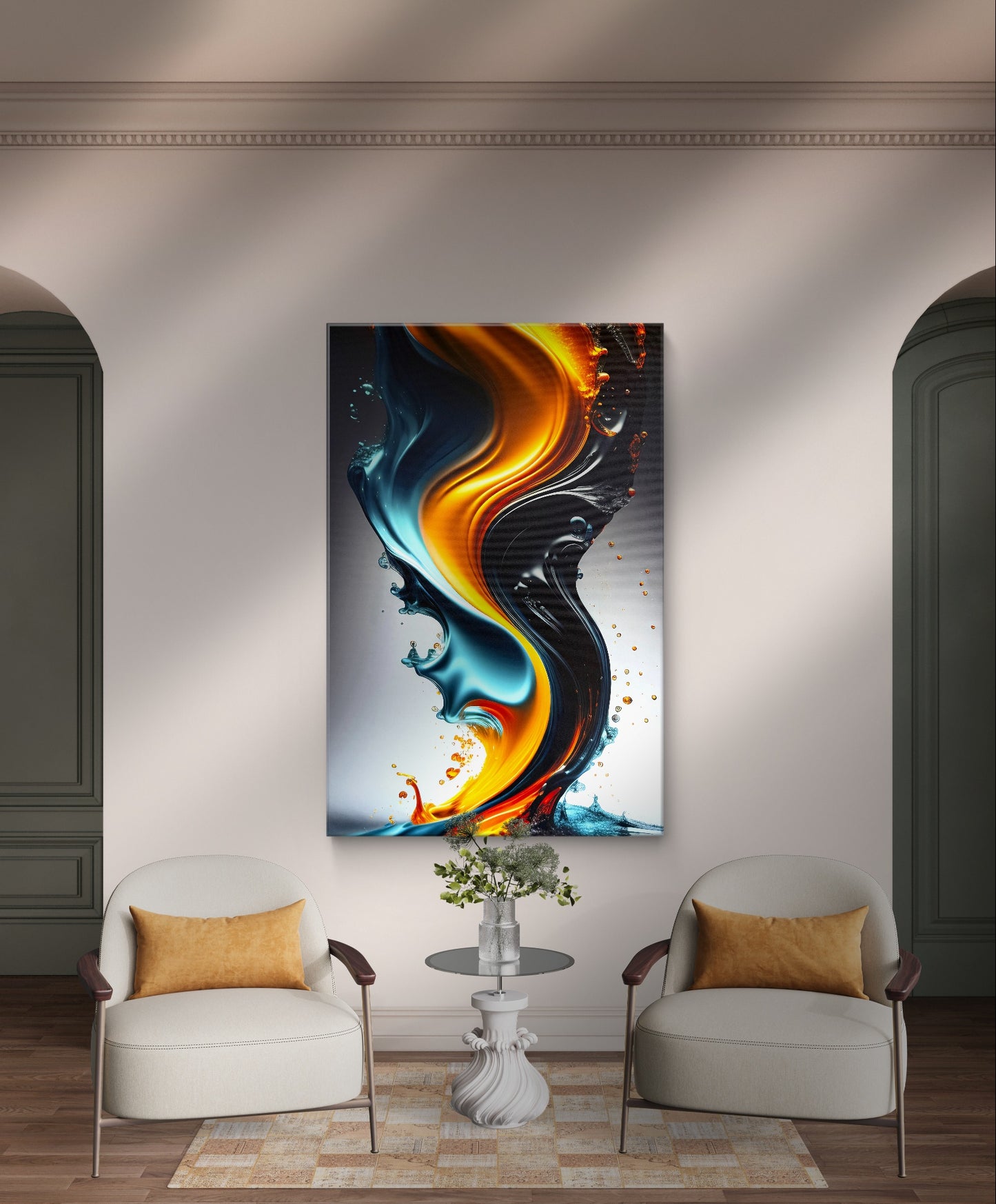 A luminous, impressionistic canvas arts that captures the fleeting beauty of water and color.