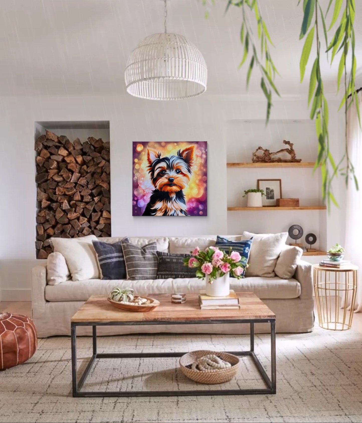 Brand New Whimsical Yorkshire Terrier Print art.