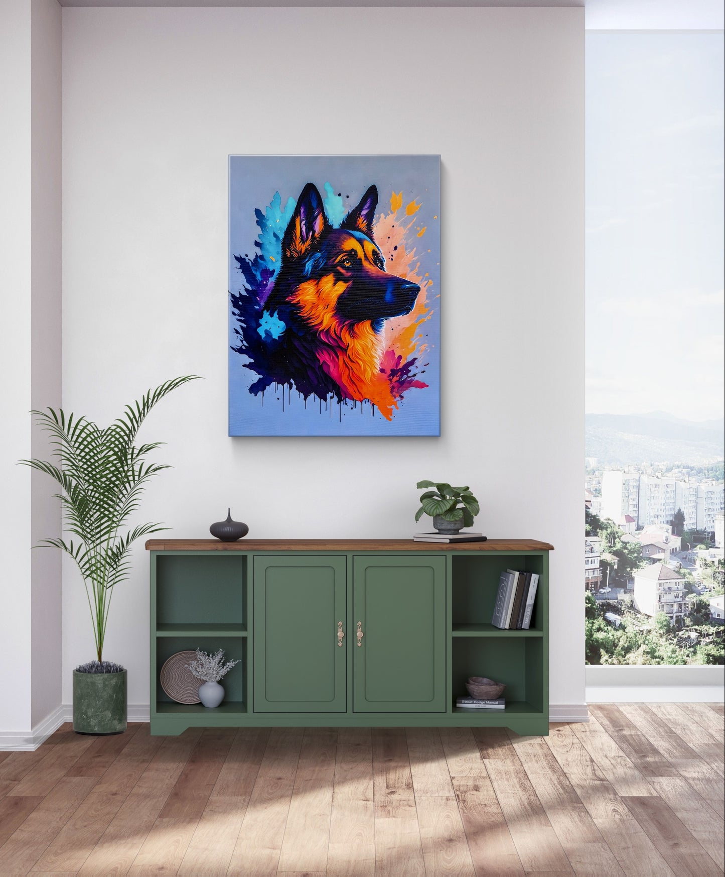 A Brand New wall arts prints of german shepherd.